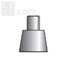 マキタ　大入れルータ　アリ溝ビット　替刃式(薄刃タイプ)　48x30